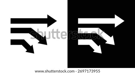 Diagram sankey icon, logo elements of graphic designs