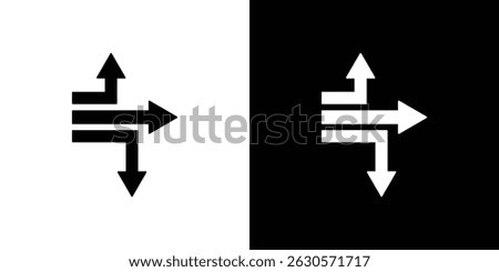 Diagram sankey icon in solid flat trendy design style.