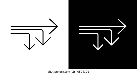 Diagram sankey icon symbol concept for graphic design, Website, UI. EPS
