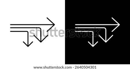 Diagram sankey icon symbol concept for graphic design, Website, UI. EPS