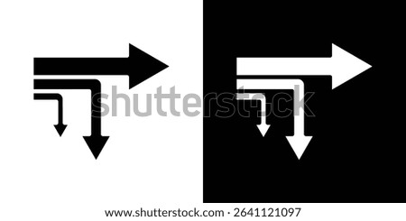 Diagram sankey icon symbols. Vector illustration.