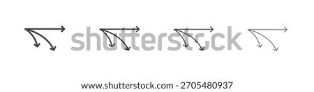 Diagram sankey icon vector collection, illustration logo template in trendy thin line editable strokes style.