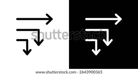 Diagram sankey icon vector simple element illustration editable