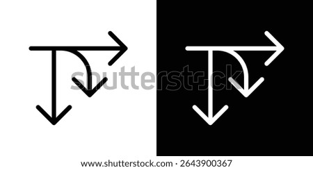 Diagram sankey icon vector simple element illustration editable