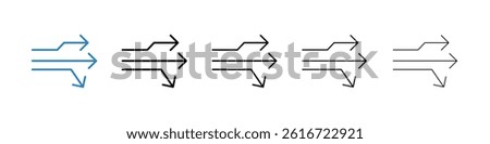 Diagram sankey icons collection vectors for web ui