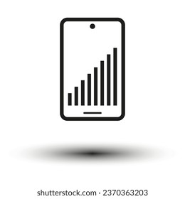 Diagram screen icon. Vector illustration. EPS 10.