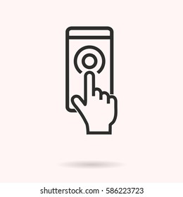 Diagram screen vector icon. Black illustration isolated for graphic and web design.