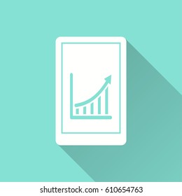 Diagram screen vector icon. Illustration isolated for graphic and web design.