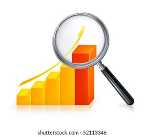 Diagram Search, vector icon