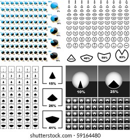 Diagram set. Business statistics vector