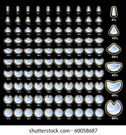 Diagram set. Business statistics vector