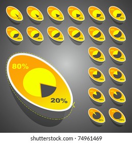 Diagram set. Business statistics vector