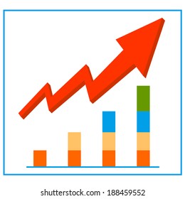 Diagram Showing Increase Stock Vector (Royalty Free) 188459552 ...