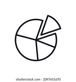 Diagram simple line vector icon.