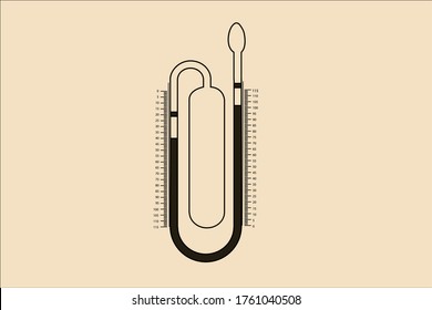 diagram of six's maximum and minimum thermometer