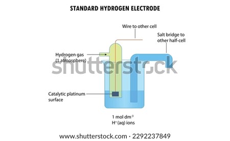 Diagram of the standard hydrogen  electrode