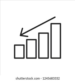 diagram statistic icon vector