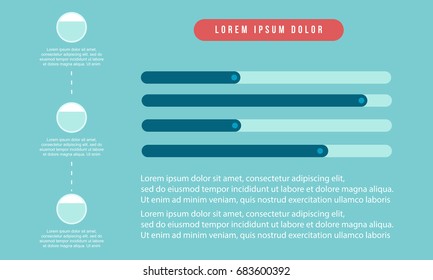 Diagram and step style business infographic