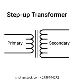 diagram step up transformer symbol svg