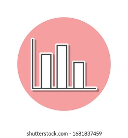 diagram sticker icon. Simple thin line, outline vector of web icons for ui and ux, website or mobile application