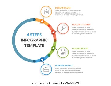 Diagram template with four steps or options, workflow, process chart, infographic template for web, business, presentations, vector eps10 illustration
