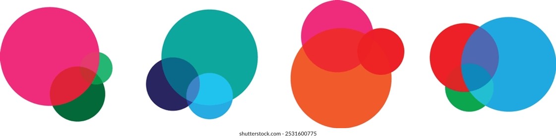 diagram template infographic set three circle colorful style for presentation.vector eps10