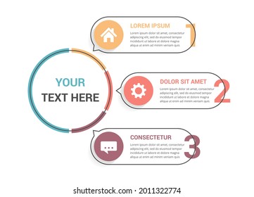 Diagram template with three steps or options, workflow, process chart, infographic template for web, business, presentations, vector eps10 illustration