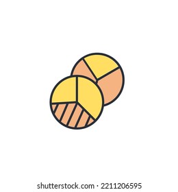 diagram thin line icons. Vector illustration isolated on white. Editable stroke.
