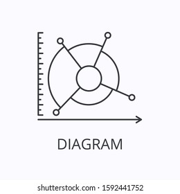 Diagram thin line illustration. Chart concept. Outline vector illustration