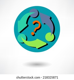 Diagram with three circles, vector eps10 illustration