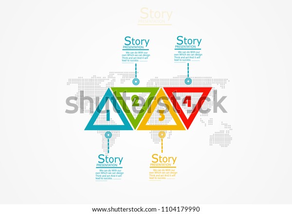diagram\
triangle Business 4 vector design\
illustration.