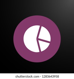 diagram type circle, web icon or user interface button, vector.