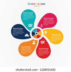 diagram Used in education and vector design illustration By Step 6 Steps