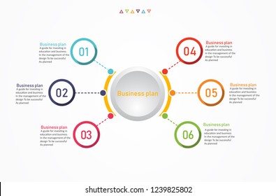 diagram Used in education and vector design illustration By Step 6 Steps