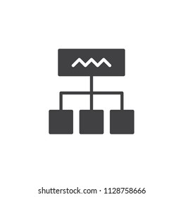 Diagram vector icon. filled flat sign for mobile concept and web design. hierarchy scheme simple solid icon. Sitemap symbol, logo illustration. Pixel perfect vector graphics