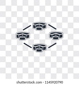 Diagram vector icon isolated on transparent background, Diagram logo concept