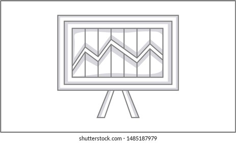 Diagram vector icon. Vector linear icon. Board Illustration. Drawing.