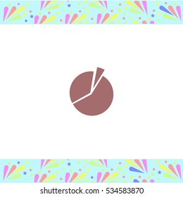 Diagram vector icon on white background. Isolated illustration. Business picture.