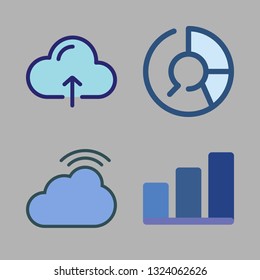 diagram vector icon set