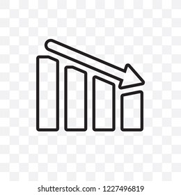 Diagram vector linear icon isolated on transparent background, Diagram transparency concept can be used for web and mobile