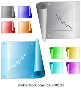 Diagram. Vector metal surface.