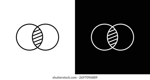 Diagrama venn icono de diseño Arte vectorial Ilustraciones