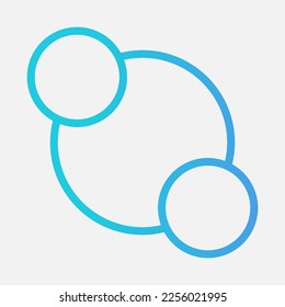 Diagram venn icon in gradient style, use for website mobile app presentation