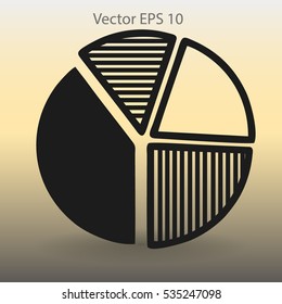 The diagram - a visual aid vector illustration