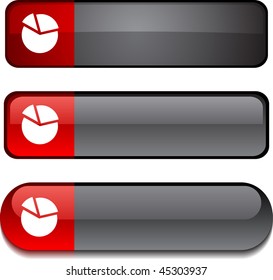  Botones web de diagrama. Ilustración vectorial.