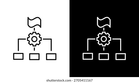 Diagram White Icon Set Design