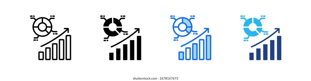 Diagrama Ícone Definir Coleção de Vários Estilos