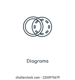Diagrams concept line icon. Linear Diagrams concept outline symbol design. This simple element illustration can be used for web and mobile UI/UX.