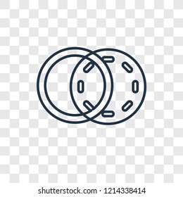 Diagrams concept vector linear icon isolated on transparent background, Diagrams concept transparency concept in outline style