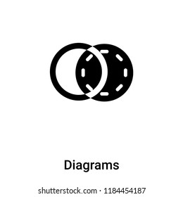 Diagrams icon vector isolated on white background, logo concept of Diagrams sign on transparent background, filled black symbol